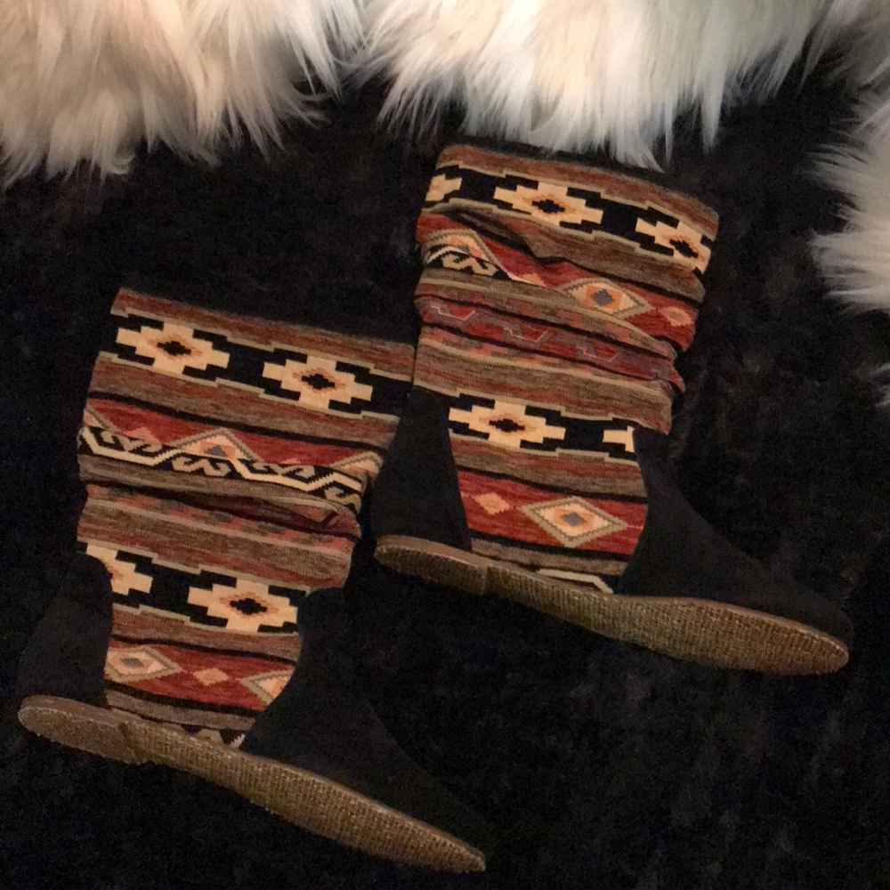 Vtg zodiac USA tribal ladies boots